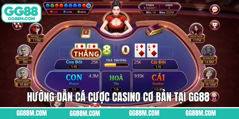 Hướng dẫn cá cược casino cơ bản tại GG88