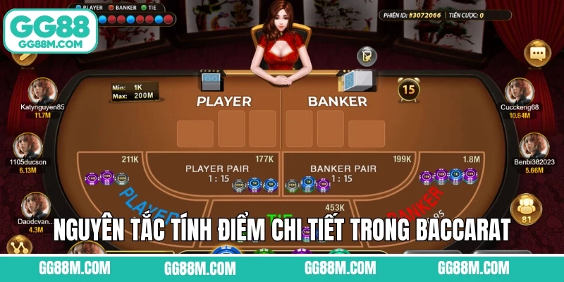 Nguyên tắc tính điểm chi tiết trong Baccarat