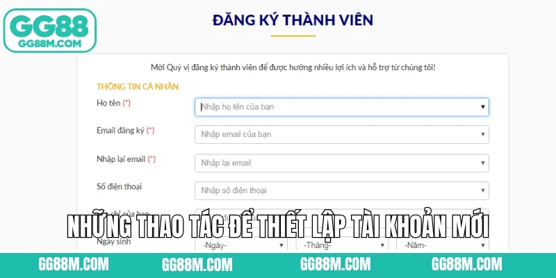 Những thao tác để thiết lập tài khoản mới nhanh chóng Những thao tác để thiết lập tài khoản mới nhanh chóng
