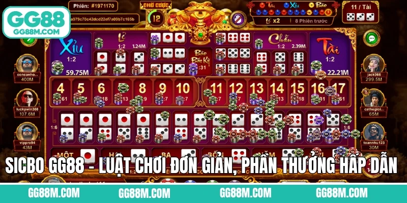 Sicbo GG88 – Luật Chơi Đơn Giản, Phần Thưởng Cực Hấp Dẫn 
