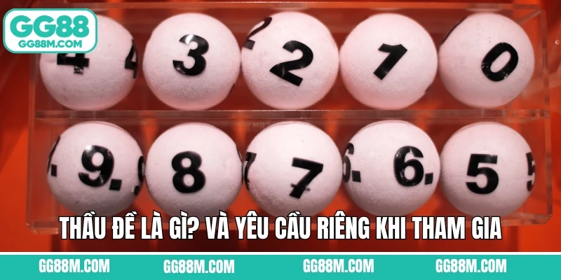 Thầu đề là gì? và yêu cầu riêng khi tham gia