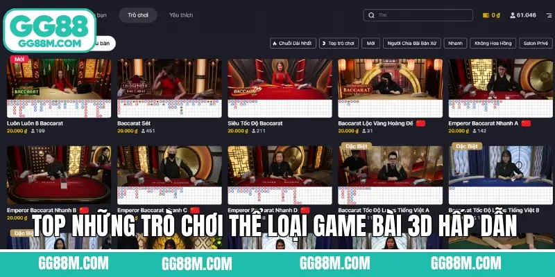 Top những trò chơi thể loại game bài 3D hấp dẫn Top những trò chơi thể loại game bài 3D hấp dẫn